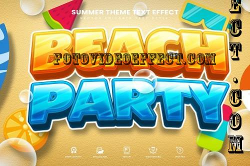 3D Beach Party Editable Text Effect - ZCDV474