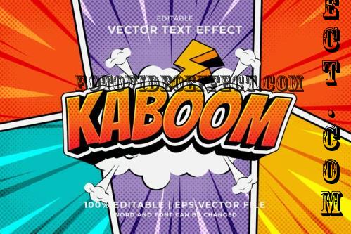 Kaboom Comic Vector 3d Editable Text Effect - VHKZM72