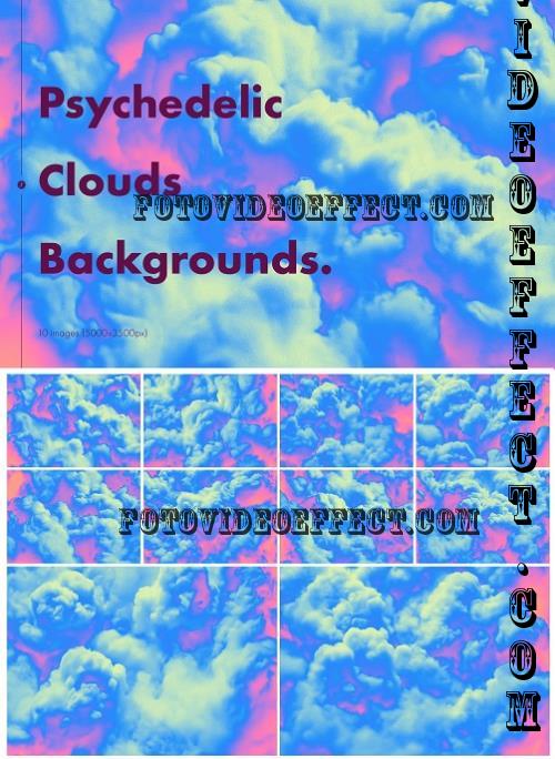 Psychedelic Clouds Backgrounds - EK6JY2E