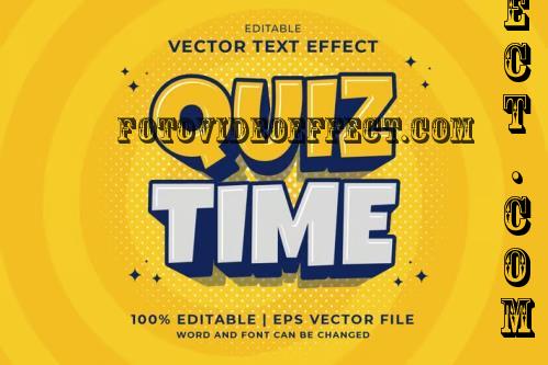 Quiz Time 3d Vector Editable Text Effect - HN4ANNP