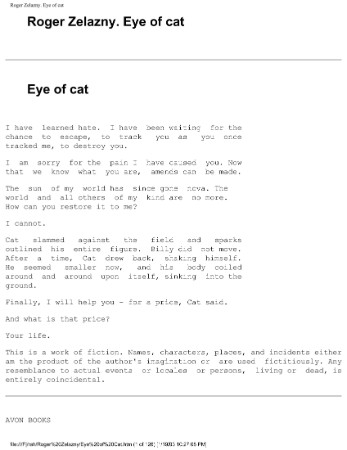 Eye of Cat - [AUDIOBOOK]