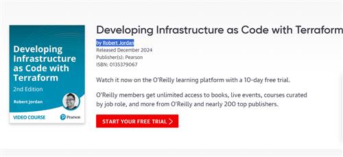 Developing Infrastructure as Code with Terraform by Robert Jordan