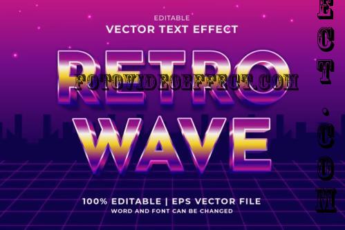 Retro Wave 3d Vector Editable Text Effect - V6RLMF3