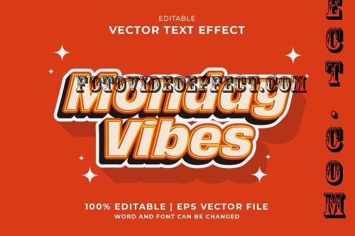 Monday Vibes 3d Vector Editable Text Effect - ZSGX22D