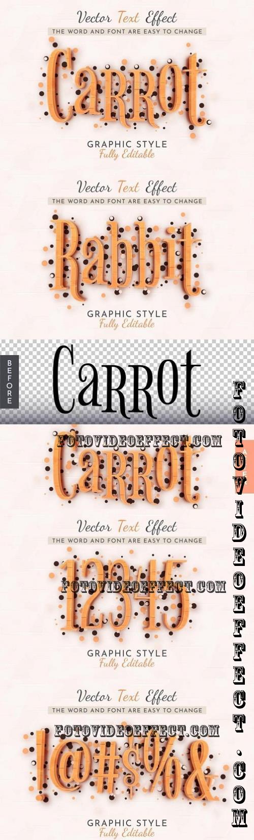 Carrot Scatter Editable Text Effect - 288747569 - ZNDHM3W