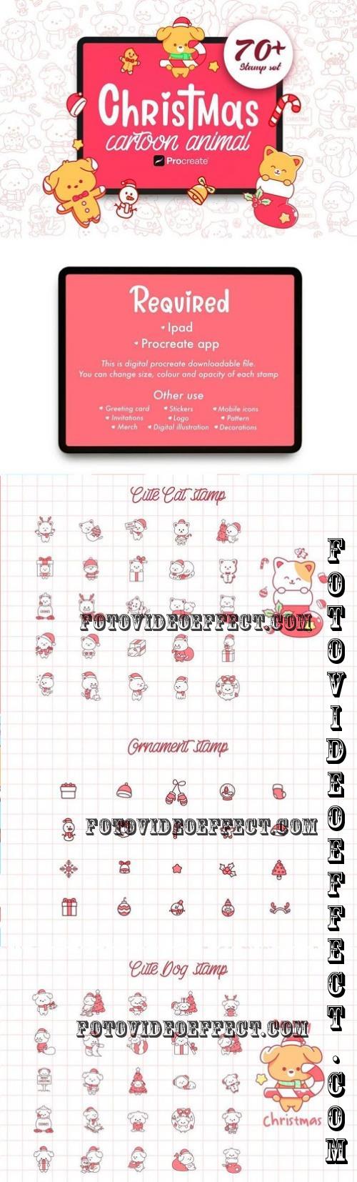 Christmas Cartoon Animal Stamp - 70+ Unique Procre - MCEK755