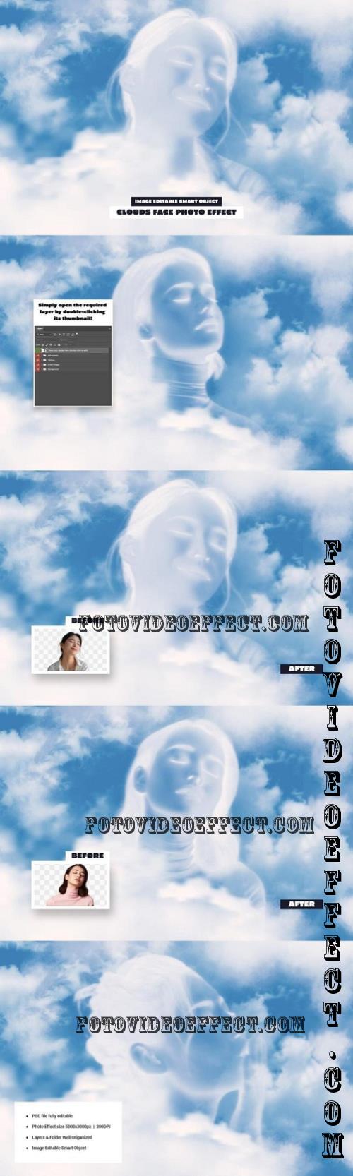 Clouds Face Photo Effect - 288825455 - XBPUWCS