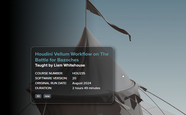 FXPHD: Liam Whitehouse – Houdini Vellum Workflow on The Battle for Bazoches