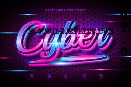 Cyber Light Vector Text Effect V2 - 280101357 - F4EQNBX