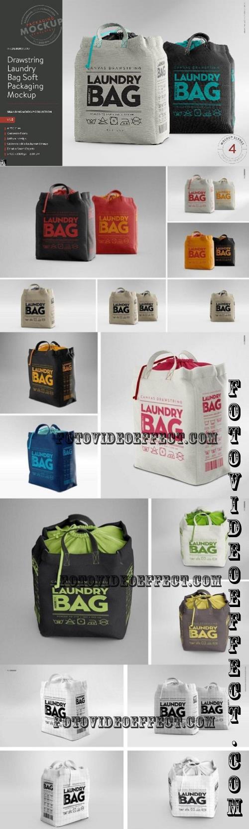 Canvas Laundry Bag Mockup - 290891870 - PCJY9SM