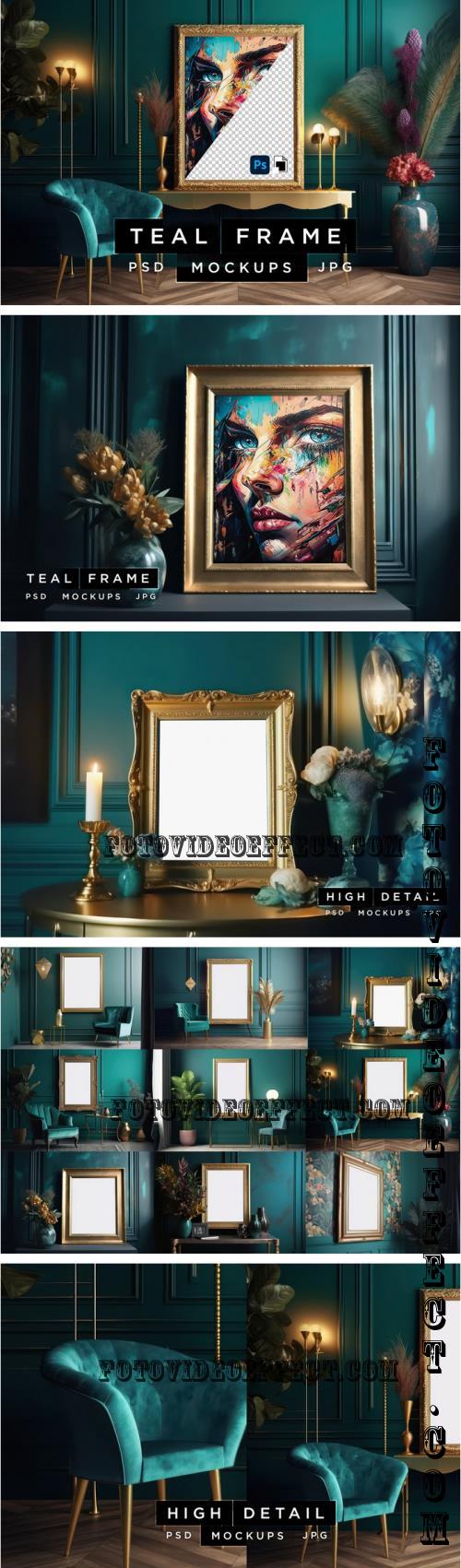 Boho Teal Frame Mockups - 16069147 - TDPGHQ8