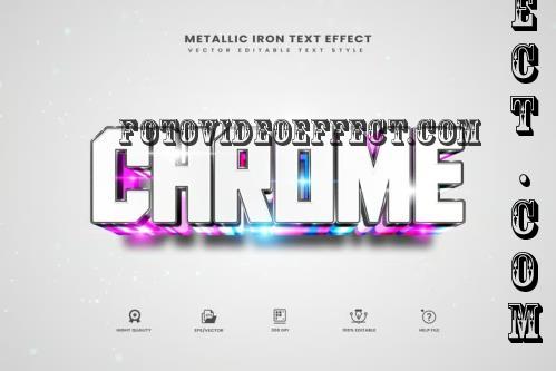 3d Colorful Chrome Editable Text Effect