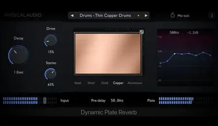 Physical Audio Dynamic Plate Reverb v3.1.9