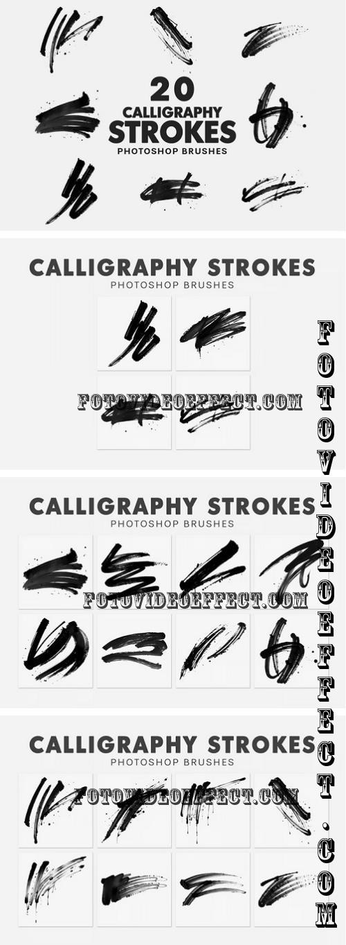 20 Calligraphy Strokes Brushes - CKDC9CW