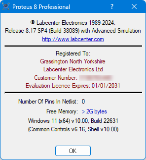 Proteus Professional 8.17 SP4 Build 38089