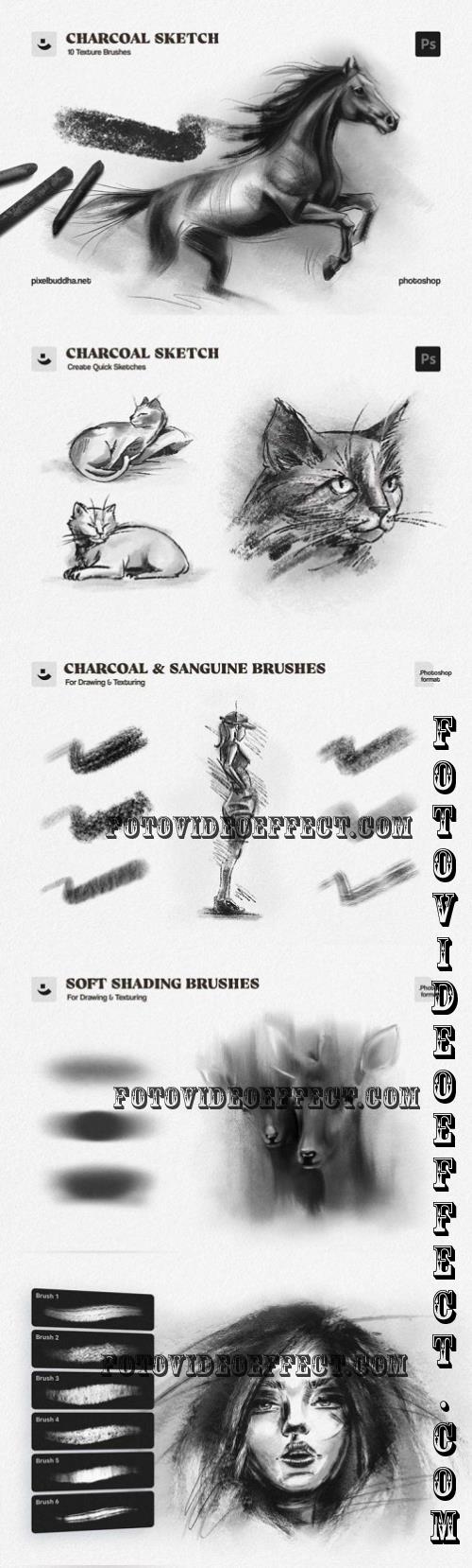 Charcoal Sketch Photoshop Brushes - 290880360 - WU3WUHU