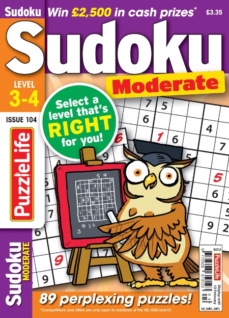 PuzzleLife Sudoku Moderate - January 2025