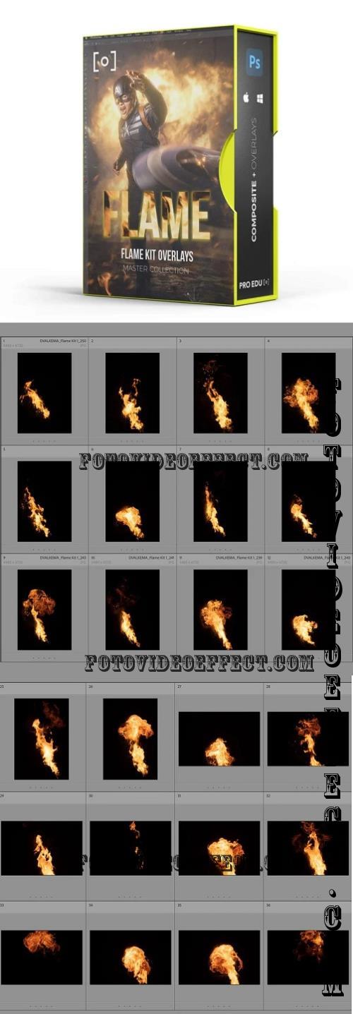 Pro EDU  Flame Kit FX Overlays Bundle Volume 1 & 2