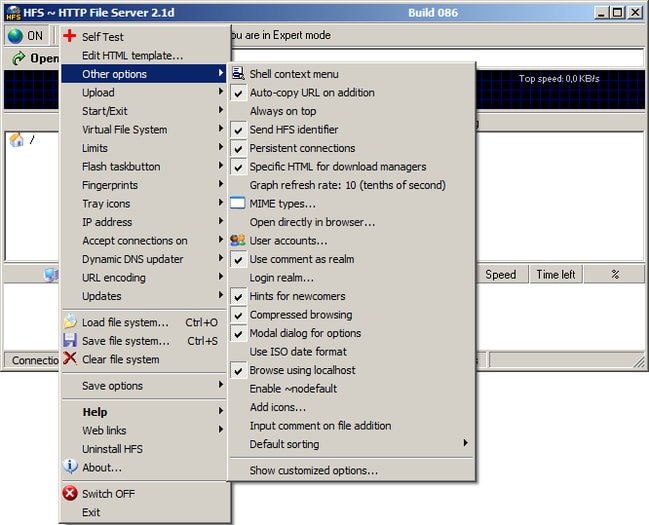 HFS HTTP File Server (version 3) 0.55.4
