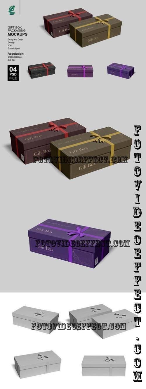 Gift Box Packaging Mockups - DF4BBJD