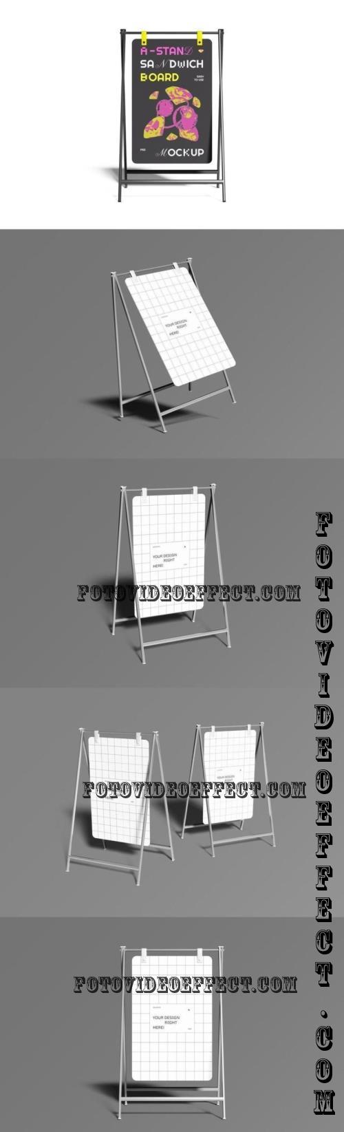 A-Stand Sandwich Board Mockup | 001 - 4EMCGZH