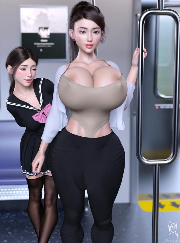 Viiseon - Rei & Sakura - Commute 3D Porn Comic