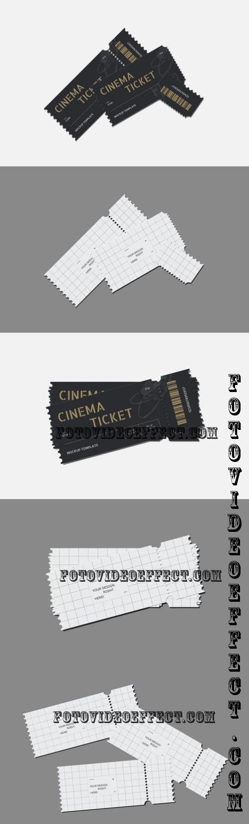 Cinema Ticket Mockup | 001 - 6B6DCL9