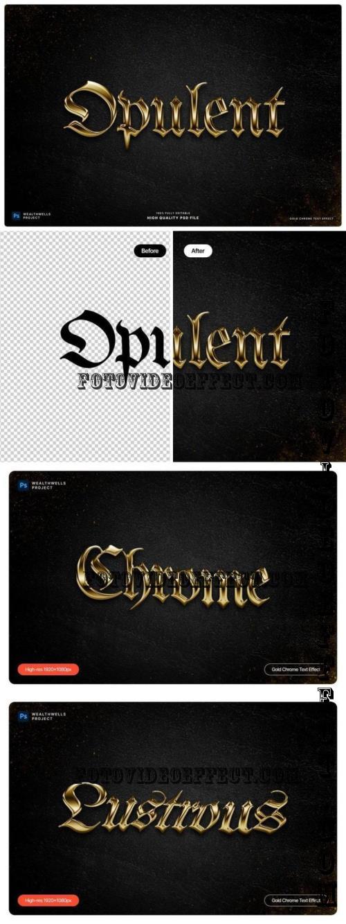 Gold Chrome Text Effect - C9JLVPP