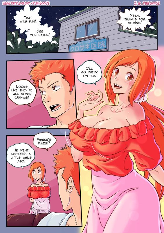 PinkGoose - Orihime X Ichigo Comic Porn Comics