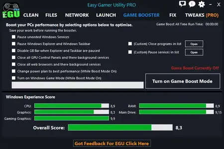 Easy Gamer Utility Pro 1.3.57 Portable