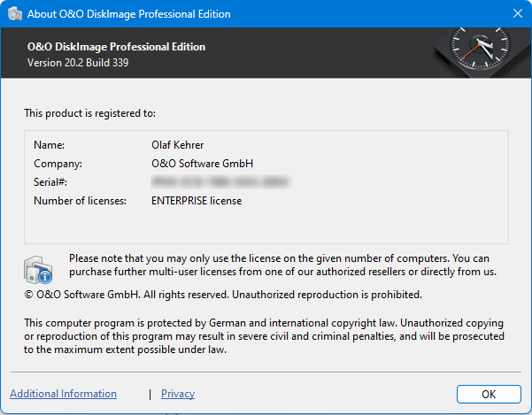 O&O DiskImage Professional 20.2.339