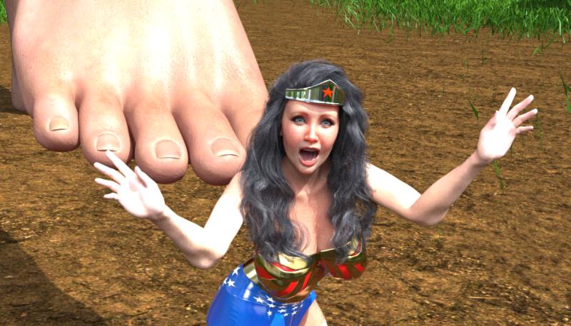 Ariana Catches Wonder Woman By SAMWHISKEY66 3D Porn Comic