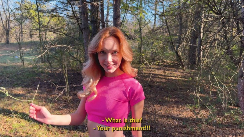 Грибник два раза кончил, пока разбирался с феей из леса / I met a strange girl in the woods and fucked her