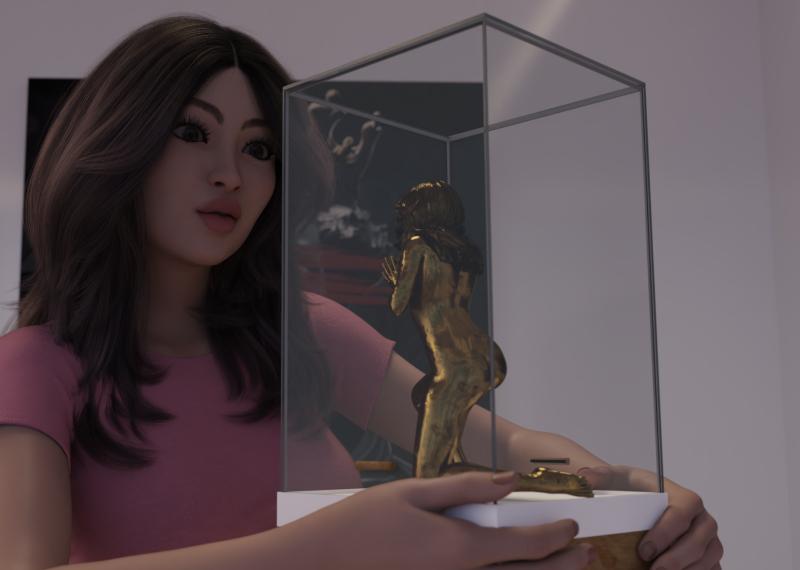 Dinner-Kun - The Girl with the golden statue 3D Porn Comic