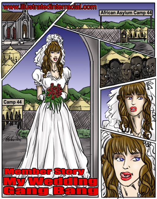 IllustratedInterracial - My Wedding GangBang Porn Comics