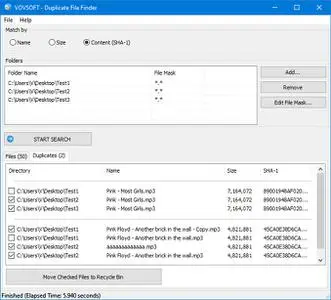 VovSoft Duplicate File Finder 1.5