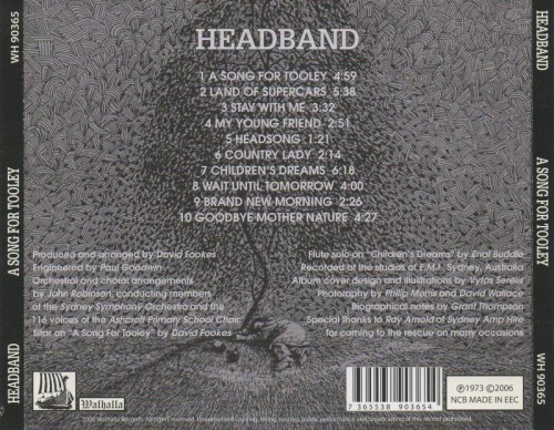 Headband - A Song for Tooley (1973) (2006) Lossless