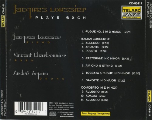 Jacques Loussier  Plays Bach (1996) Lossless