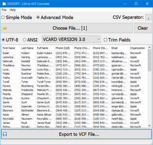 VovSoft CSV to VCF Converter 3.4.0 Multilingual