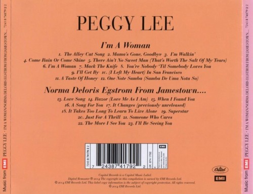 Peggy Lee - I'm A Woman / Norma Deloris Egstrom From Jamestown North Dakota (1963/72)(2004) Lossless