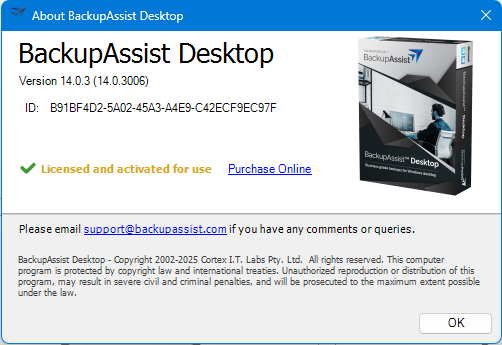 BackupAssist Desktop 14.0.3