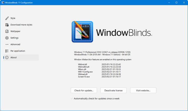 Stardock WindowBlinds 11.04