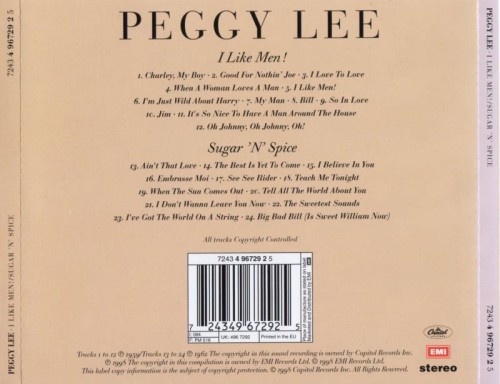 Peggy Lee - I Like Men! / Sugar 'N' Spice (1959,62)(1998) Lossless