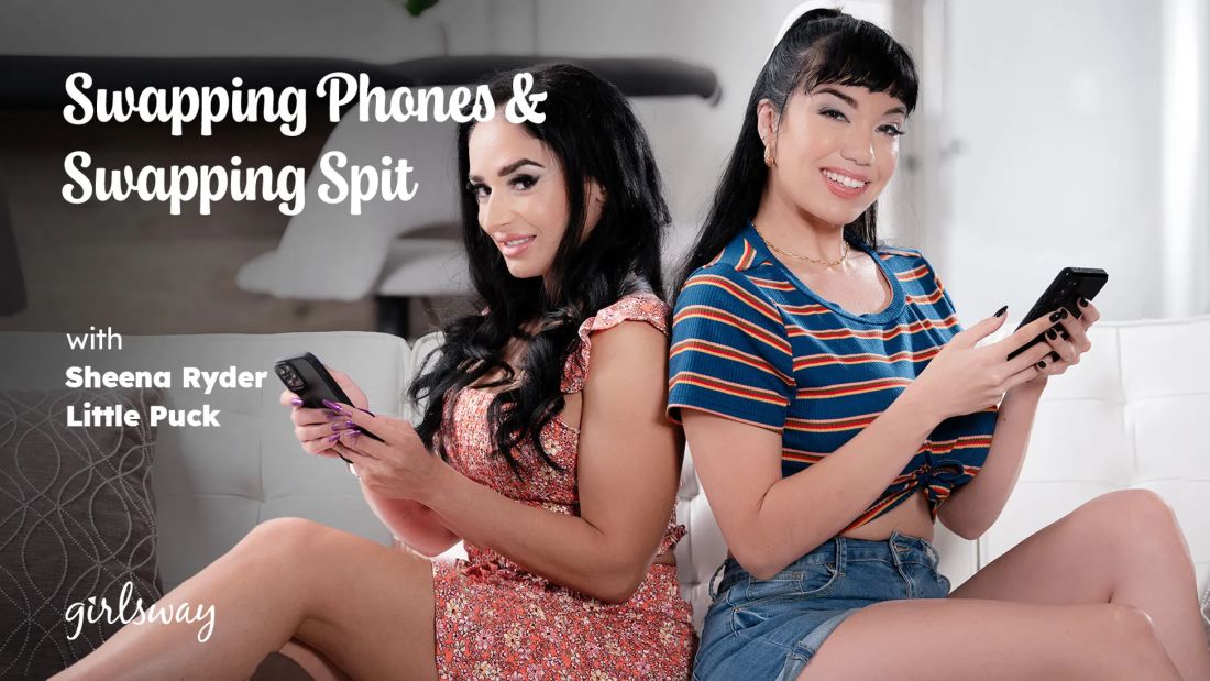 Sheena Ryder & Little Puck - Swapping Phones & Swapping Spit
