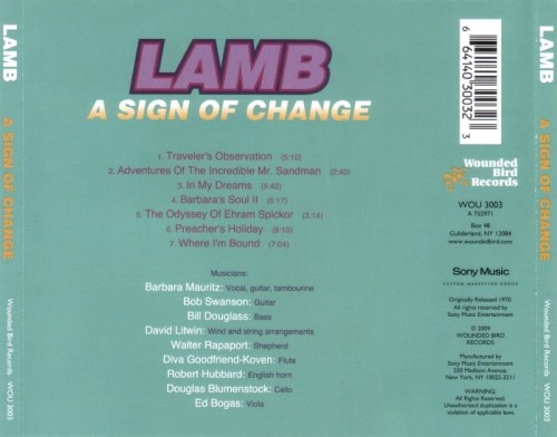 Lamb - A Sign Of Change (1970) (2009)  Lossless