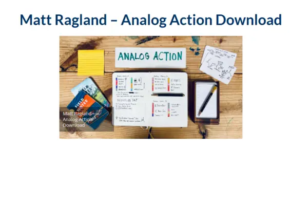 Matt Ragland – Analog Action Download