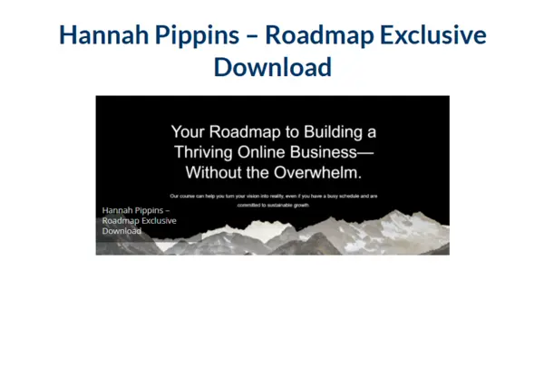 Hannah Pippins – Roadmap Exclusive Download