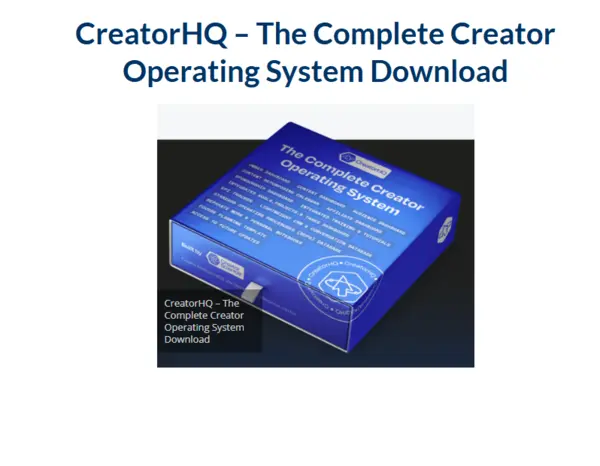 CreatorHQ – The Complete Creator Operating System Download