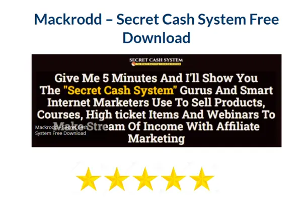 Mackrodd – Secret Cash System Free Download