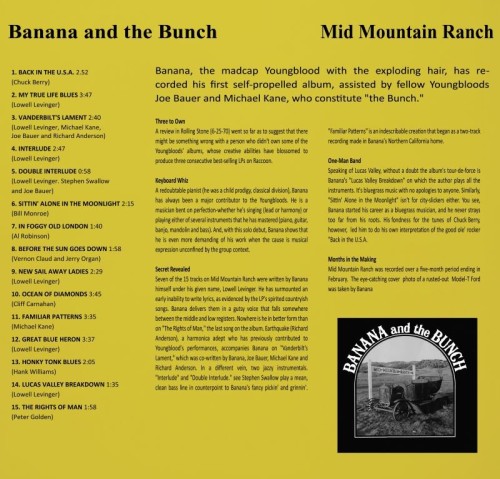 Banana And The Bunch - Mid-Mountain Ranch (1972)(2015) Lossless